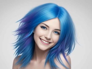 Blaue Haarfarbe